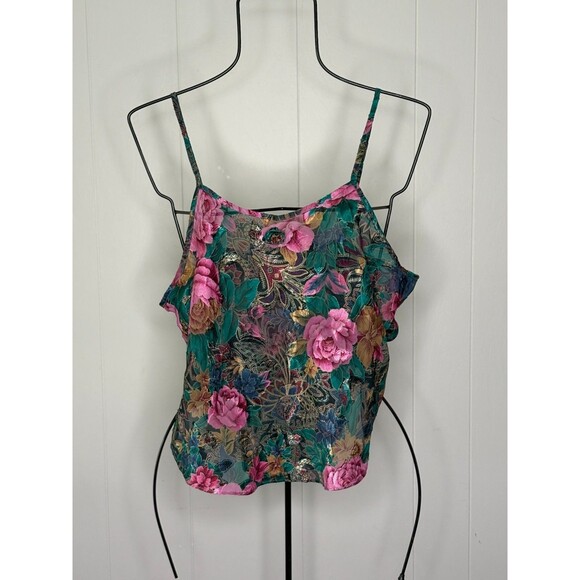 Vintage Inner Most Shorts Cami Tank Pajamas Robe Set PJs‎ Floral Lingerie Size M - Picture 3 of 16